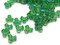 100 10mm Green Stackable Triangle Vintage Plastic Beads with Shiny Finish